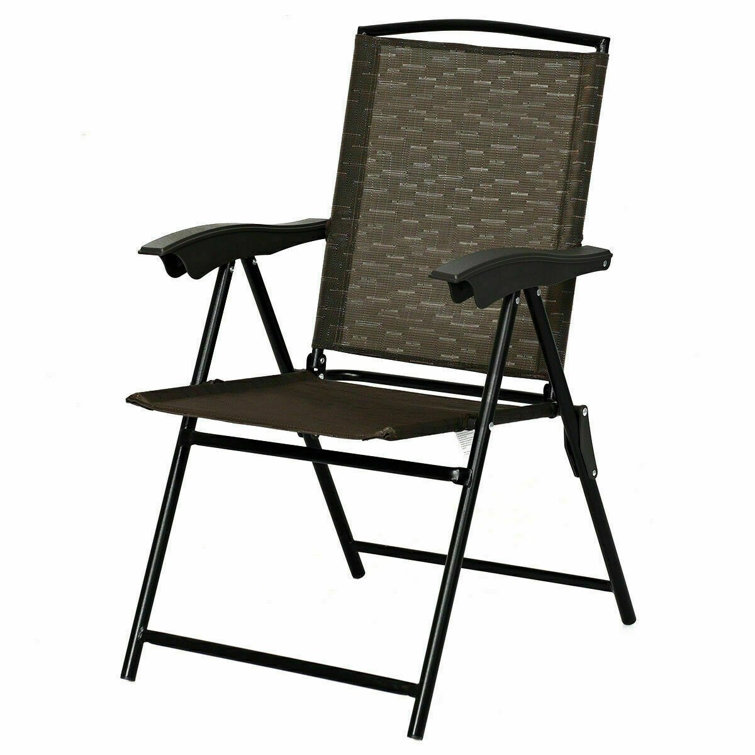 Sling back folding online patio chairs